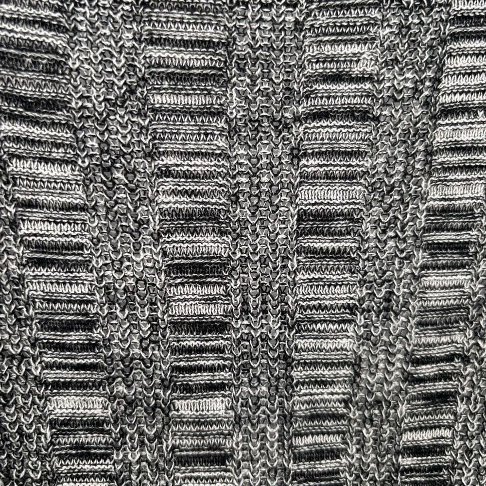 Eileen Fisher Silk/Linen Blend Surplice Wrap Sweater Black/White/Grey Size Large - Picture 6 of 7